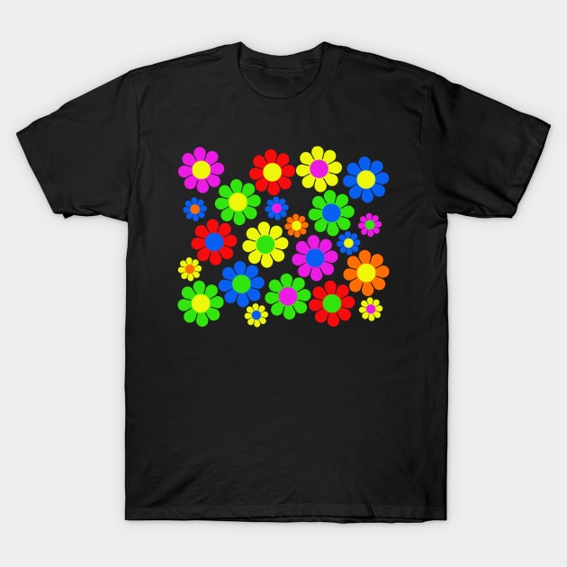 Hippie Flower Daisy Spring Pattern T-Shirt by Hilda74